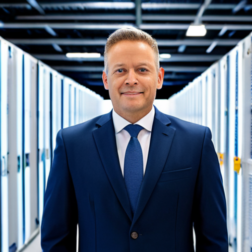 Home 6 A professional male commercial real estate investor in a modest business suit, standing confidently in a state-of-the-art logistics hub. Large, automated storage systems are visible in the background, with a subtle display showing data analytics. The lighting is modern and clean, reflecting an innovative environment. The image emphasizes foresight and technological advancement. Fully clothed, appropriate attire, safe for work, perfect anatomy, correct proportions, well-formed hands, natural body proportions, professional, high quality, modest clothing, appropriate content.
